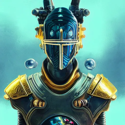 Image similar to Lofi BioPunk portrait dragon knight wearing gold plate armor Pixar style by Tristan Eaton Stanley Artgerm and Tom Bagshaw