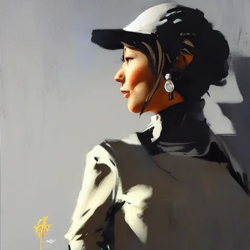 Image similar to greg manchess portrait painting of banksy as overwatch character, medium shot, asymmetrical, profile picture, organic painting, sunny day, matte painting, bold shapes, hard edges, street art, trending on artstation, by huang guangjian, gil elvgren, ruan jia, randy vargas, greg rutkowski