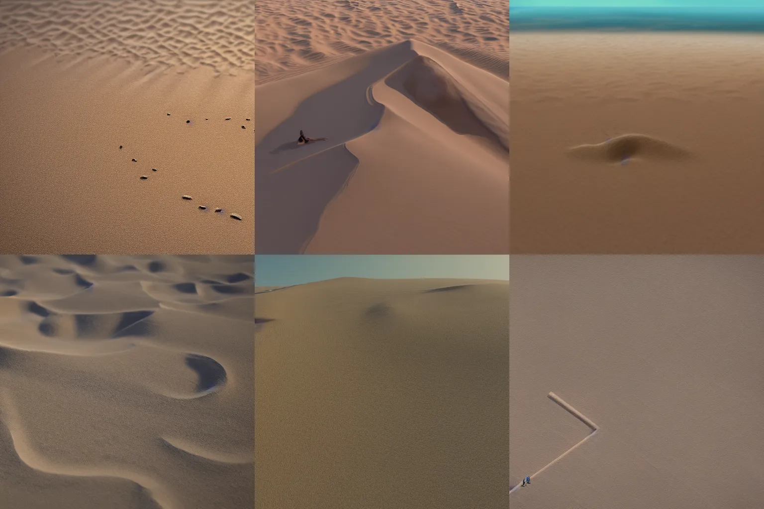 Prompt: sand texture. isometric view, concept art, Unreal Engine, ultra detail, 8K, 3D, Greg Rutkowski, in sunset