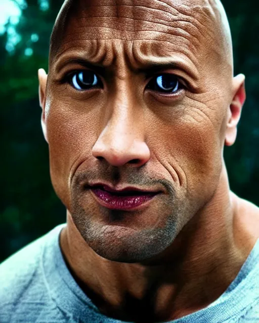 Image similar to Film still close-up shot of Dwayne Johnson as ash ketchum from the movie pokemon. Photographic, photography