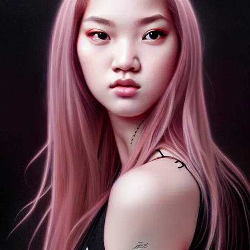 Image similar to portrait of jossi of blackpink, highly detailed, digital painting, smooth, sharp focus, illustration, ultra realistic, 8 k, art by artgerm and alphonse mucha