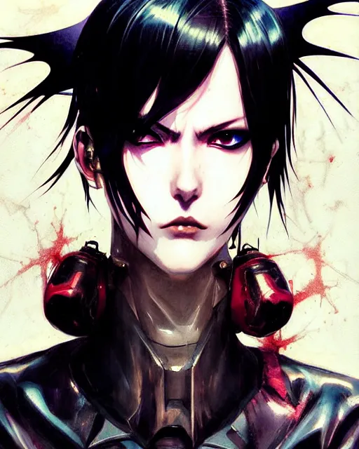 Image similar to portrait Anime Batman grunge punk sharp fine-face, pretty face, realistic shaded Perfect face, fine details. Anime. Gotham realistic shaded lighting by katsuhiro otomo ghost-in-the-shell, magali villeneuve, artgerm, rutkowski Jeremy Lipkin and Giuseppe Dangelico Pino and Michael Garmash and Rob Rey