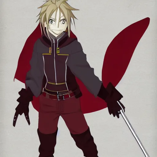 Prompt: Edward Elric, digital art