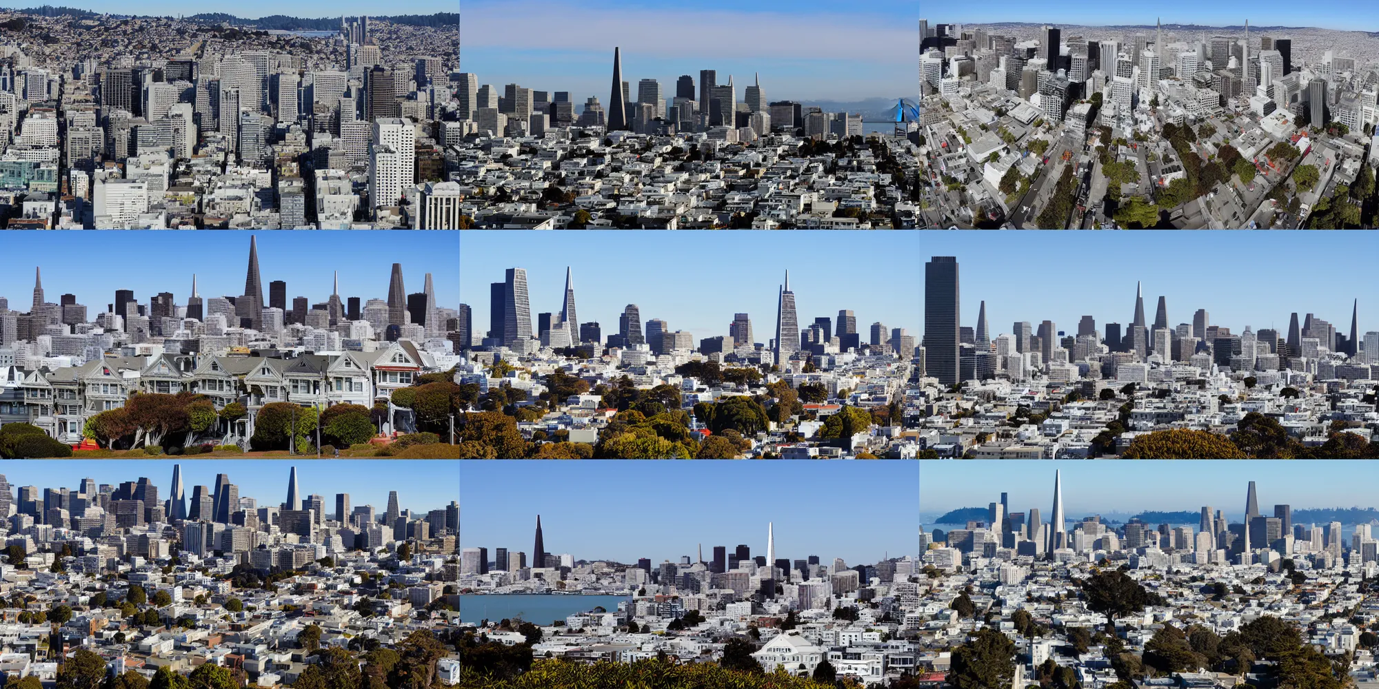 Prompt: a 3 6 0 photograph of san francisco skyline view from yerba buena island