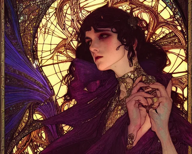 Image similar to photography of harry clarke, deep focus, d & d, fantasy, intricate, elegant, highly detailed, digital painting, artstation, concept art, matte, sharp focus, illustration, hearthstone, art by artgerm and greg rutkowski and alphonse mucha