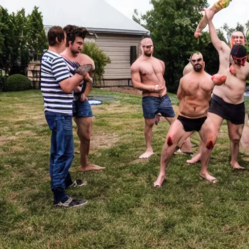 Prompt: fuggler backyard wrestling