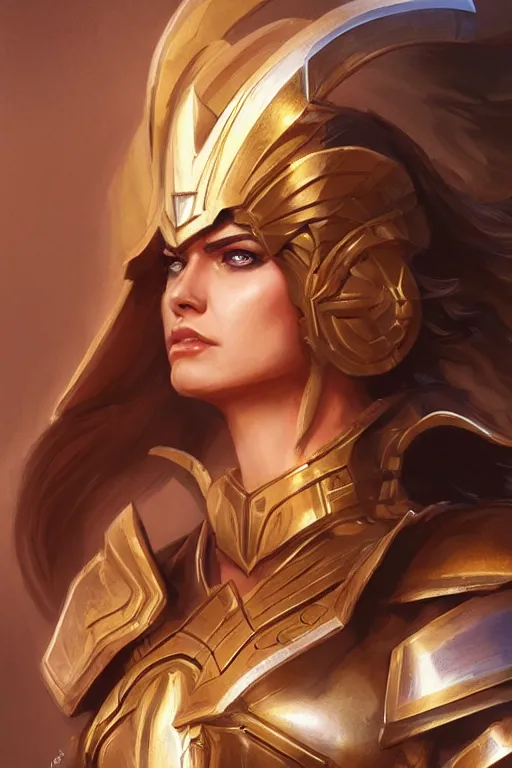 Image similar to amazon valkyrie athena, d & d, fantasy, portrait, highly detailed, headshot, digital painting, trending on artstation, concept art, sharp focus, illustration, art by artgerm and greg rutkowski and magali villeneuve