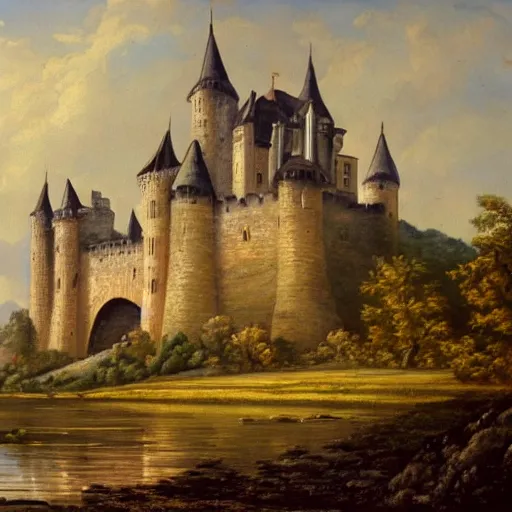 Prompt: painting of a castle