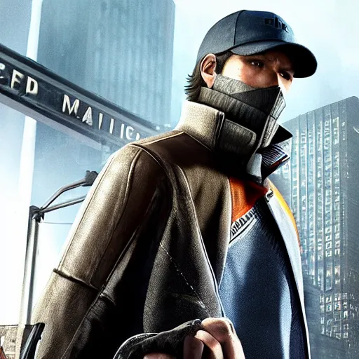 Prompt: Watch dogs, Aiden Pearce live action movie , film look