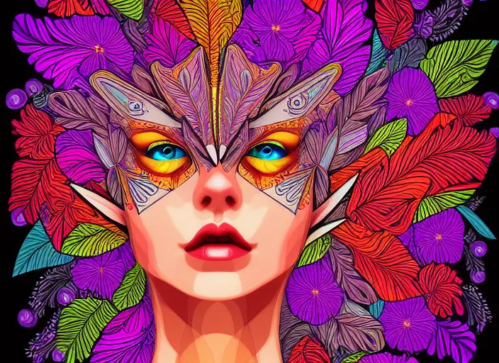 Image similar to symmetry portrait of floral borderlands 3 psycho intricate elegant highly detailed digital painting arts