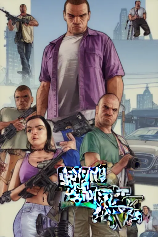 Prompt: gta 5 character portrait detailed by ansin, martin