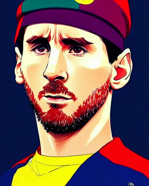 Prompt: messi with a beret | | very very anime!!!, fine - face, audrey plaza, realistic shaded perfect face, fine details. anime. realistic shaded lighting poster by ilya kuvshinov katsuhiro otomo ghost - in - the - shell, magali villeneuve, artgerm, jeremy lipkin and michael garmash and rob rey