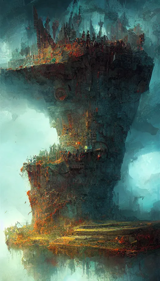 Image similar to the end of the world, by marc simonetti