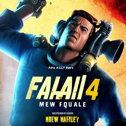 Image similar to promotional poster for the real life new fallout 4 movie,