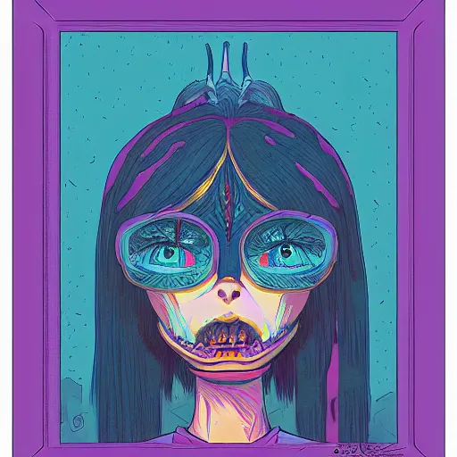 Image similar to original jean giraud digital art painting pastel goth aesthetic, creepy kawaii, highly detailed, highly intricate, tom whalen