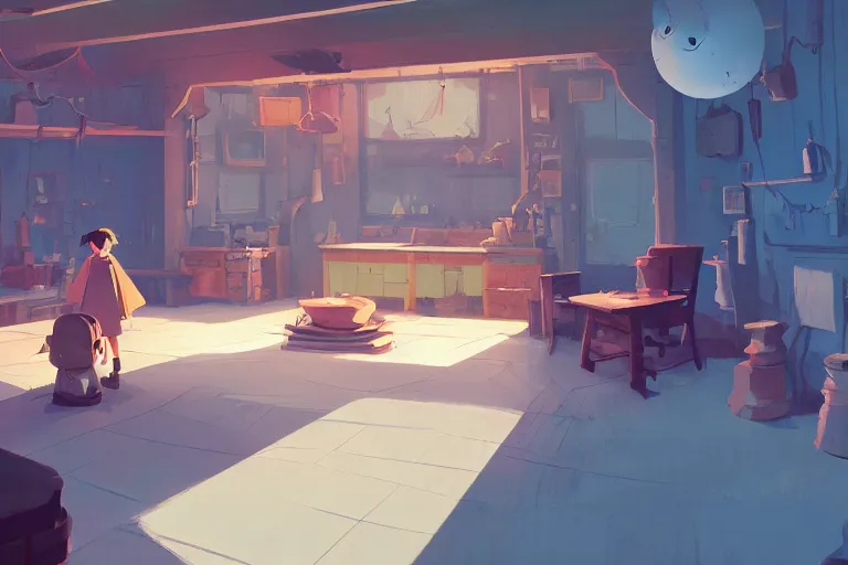 Image similar to sorcerer workshop interior, detailed, cory loftis, james gilleard, atey ghailan, makoto shinkai, goro fujita, studio ghibli, rim light, exquisite lighting, clear focus, very coherent, plain background, soft painting