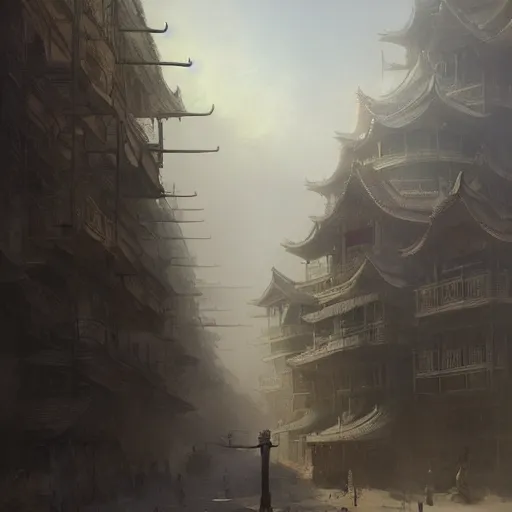 Prompt: Concept art, Beijing, 8k, james gurney, greg rutkowski, john howe, artstation