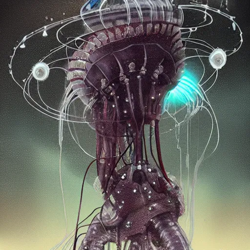 Image similar to a robotic jellyfish science fiction concept art by James Clyne