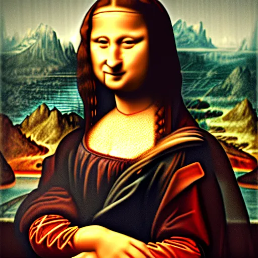 Image similar to a rabbit as mona lisa,