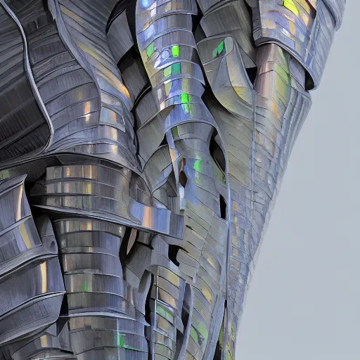 Prompt: closeup of a led strip lamp hanging from the sealing, digital art, sci - fi look, by frank gehry, concept art