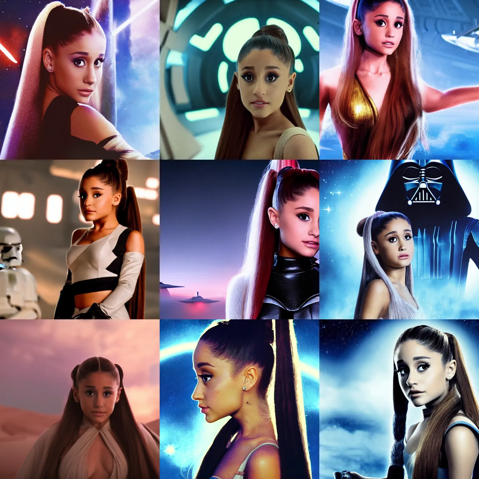 Prompt: Ariana Grande in Star Wars, picture, 4K, 8K, full hd, uhd, beautiful composition