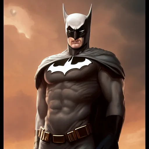 Image similar to characters portrait of MoonKnight mixed with Batman by ArtGerm and Tom Bagshaw, merged character, 4k, highly detailed, cinematic lighting