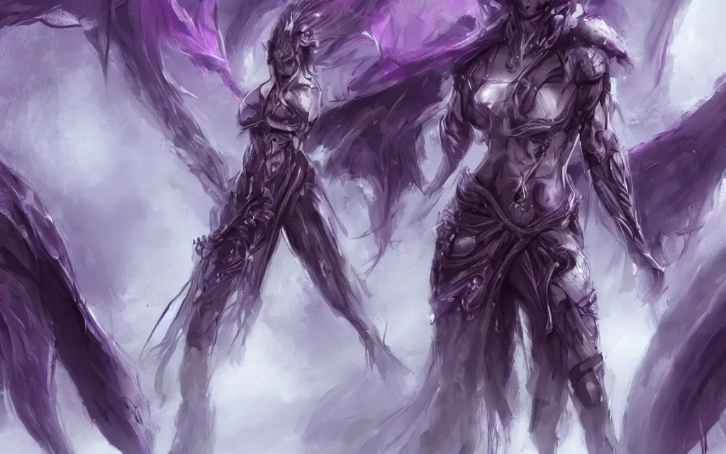 Image similar to valorant, concept art, purple, female, HD,