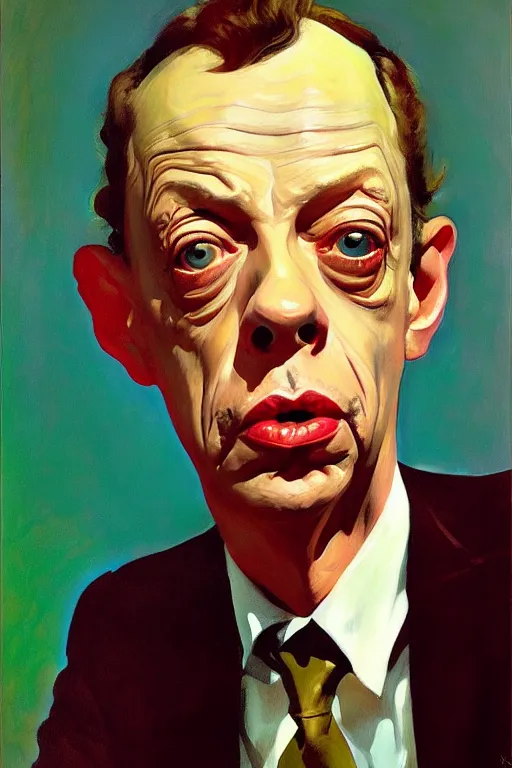 Image similar to portrait of don knotts sitting with full face full figure seductive sensual alluring attractive, in the style of disco elysium, expressionism, artstation, trending, andrew wyeth, jamie wyeth, john singer sargent,