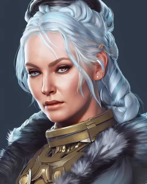 Image similar to The Ice Queen as an Apex Legends character digital illustration portrait design by, Mark Brooks detailed, soft lighting