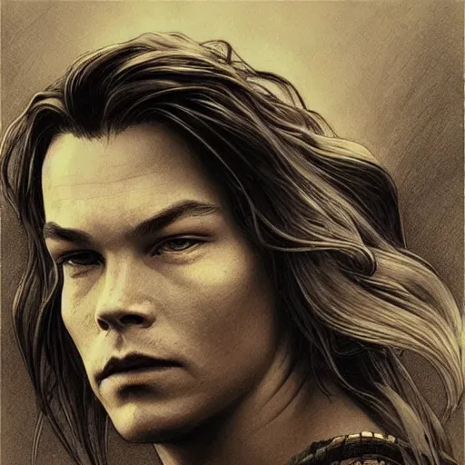 Prompt: amazing lifelike award winning pencil illustration of river phoenix intense eyes trending on art station artgerm Greg rutkowski alphonse mucha cinematic