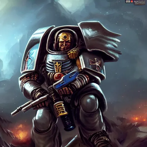 Image similar to Space Marine, closeup character art by Neil Roberts, Marc Lee, Vladimir Krisetskiy, digital art, trending on artstation