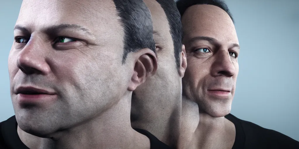 Prompt: phil spencer, head of microsoft, was friends with x - box, portrait, focus on the face, unreal engine rendered, avito, 4 k,