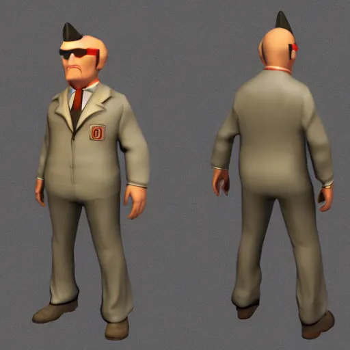 Prompt: 3 d model of spy ( from team fortress 2 )