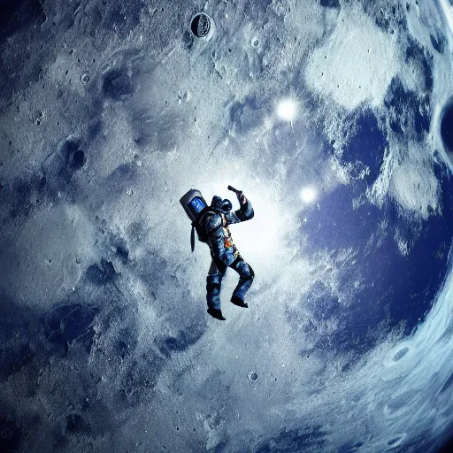 Image similar to apollo 8 earthrise cowboy in space, octane render, blender render, unreal engine, 3 5 mm