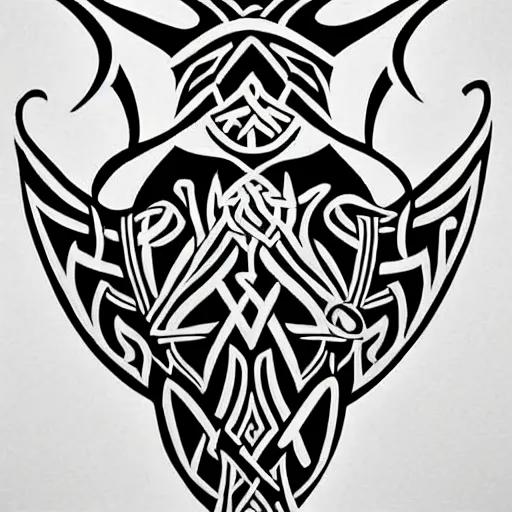 Image similar to tattoo design, stencil, viking, boat