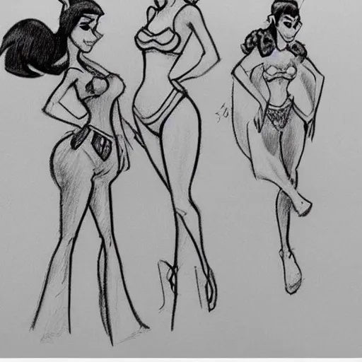 Image similar to milt kahl sketch of victoria justice with kim kardashian body as princess daisy from super mario bros