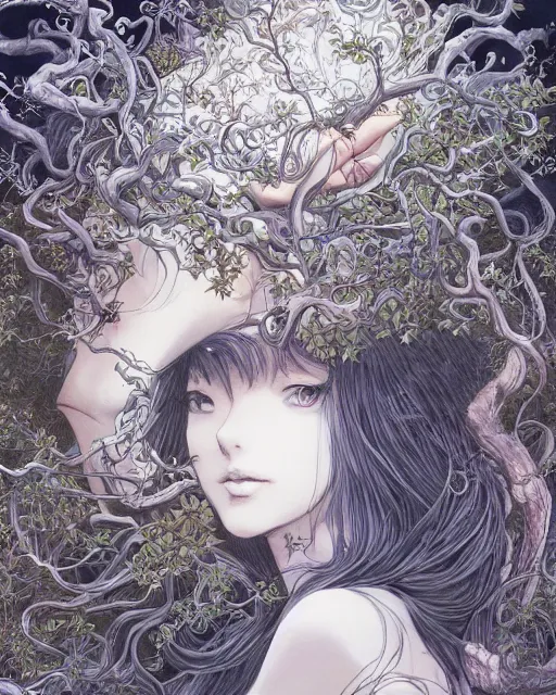 Image similar to the oracle of trees, elegant, beautiful, mesmerizing, concept art, highly detailed, artstation, behance, deviantart, trending, ayami kojima, shinichi sakamoto, kaoru mori