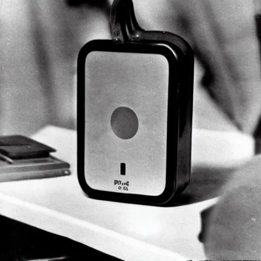 Prompt: a photo of an iPod manufactured in the 1930s, 1935