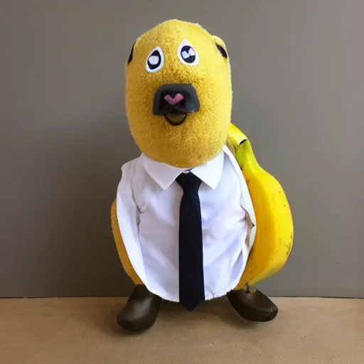 Image similar to banana dressed up for a day at the office