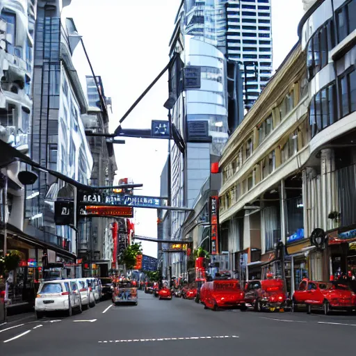 Image similar to auckland city queen street, kiwiana