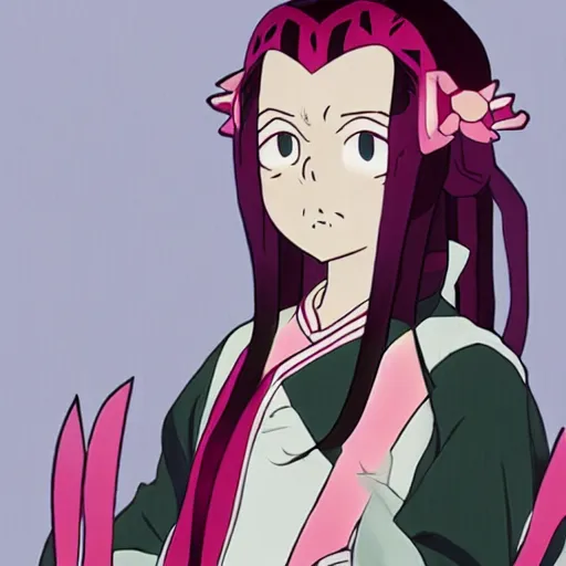 Image similar to portrait of Nezuko from Demon Slayer