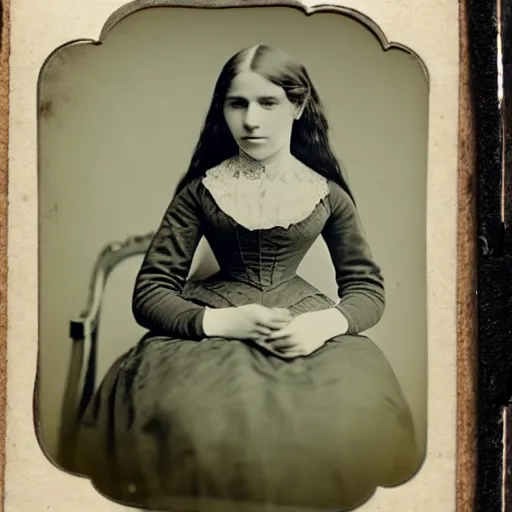 Image similar to clear photography of a beautiful and teenaged victorian princess, circa 1 8 6 1