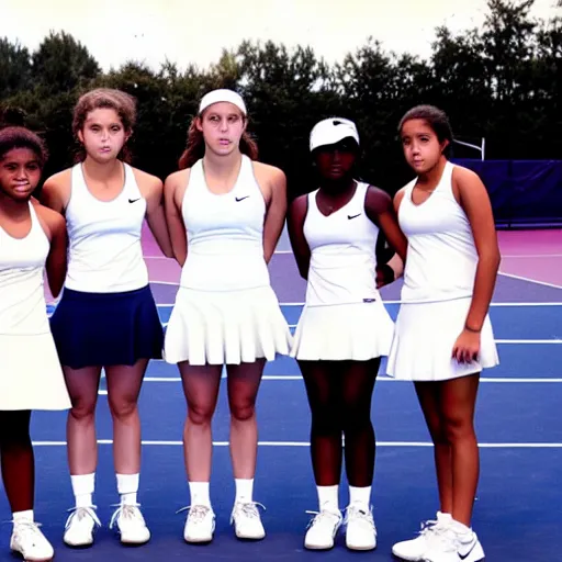 Image similar to ray lewis coaching high school girls tennis, promotional photograph