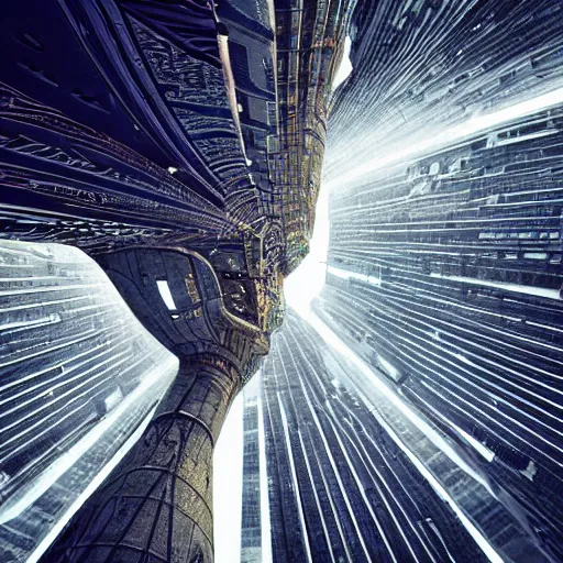 Prompt: a scene of a beautiful intricate epic futuristic hyper detailed cyber sphynx of egypt, cinematic lighting taken from the ground looking up