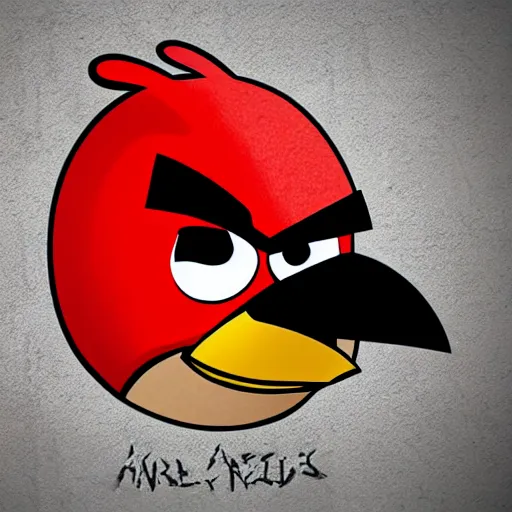 Prompt: ghetto red from angry birds