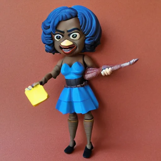 Image similar to maya angelou cosplay viola davis, stop motion vinyl action figure, plastic, toy, butcher billy style