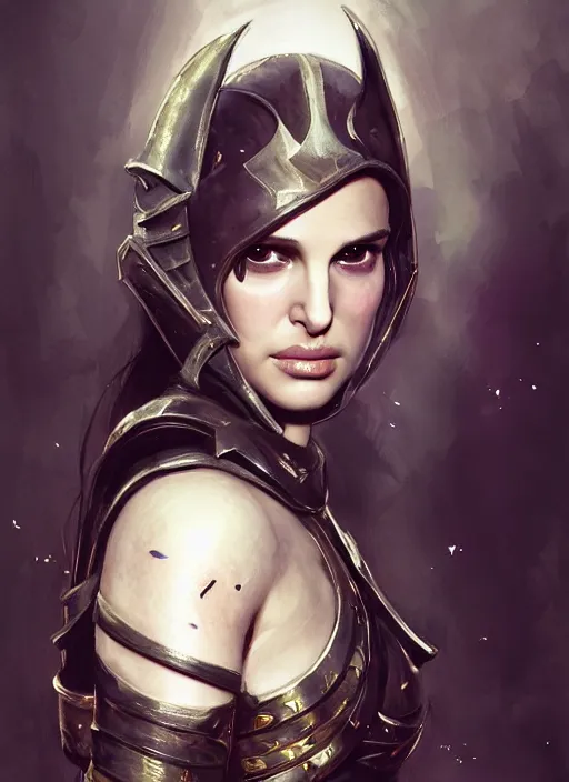 Image similar to young natalie portman, legendary warrior, warframe, lord of the rings, tattoos, decorative ornaments, battle armor, carl spitzweg, ismail inceoglu, vdragan bibin, hans thoma, greg rutkowski, alexandros pyromallis, cute, perfect face, detailed, sharply focused, centered, rule of thirds, photorealistic shading