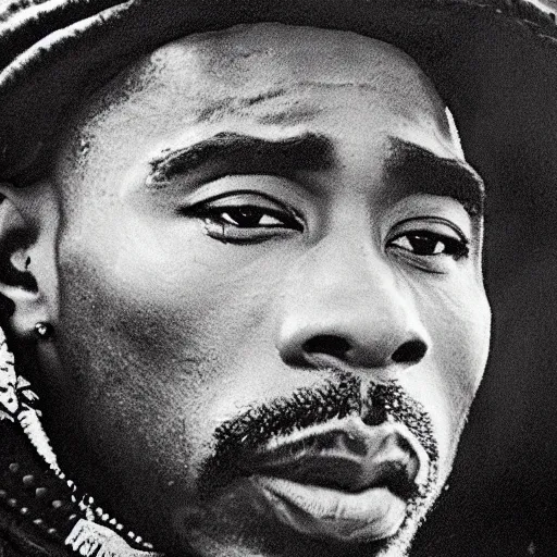 Prompt: photo of 2pac today if he was still alive.