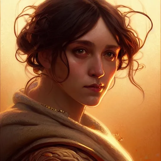 Image similar to Portrait of wizard made of potato, D&D, face, fantasy, intricate, elegant, highly detailed, digital painting, artstation, concept art, smooth, sharp focus, illustration, art by artgerm and greg rutkowski and alphonse mucha