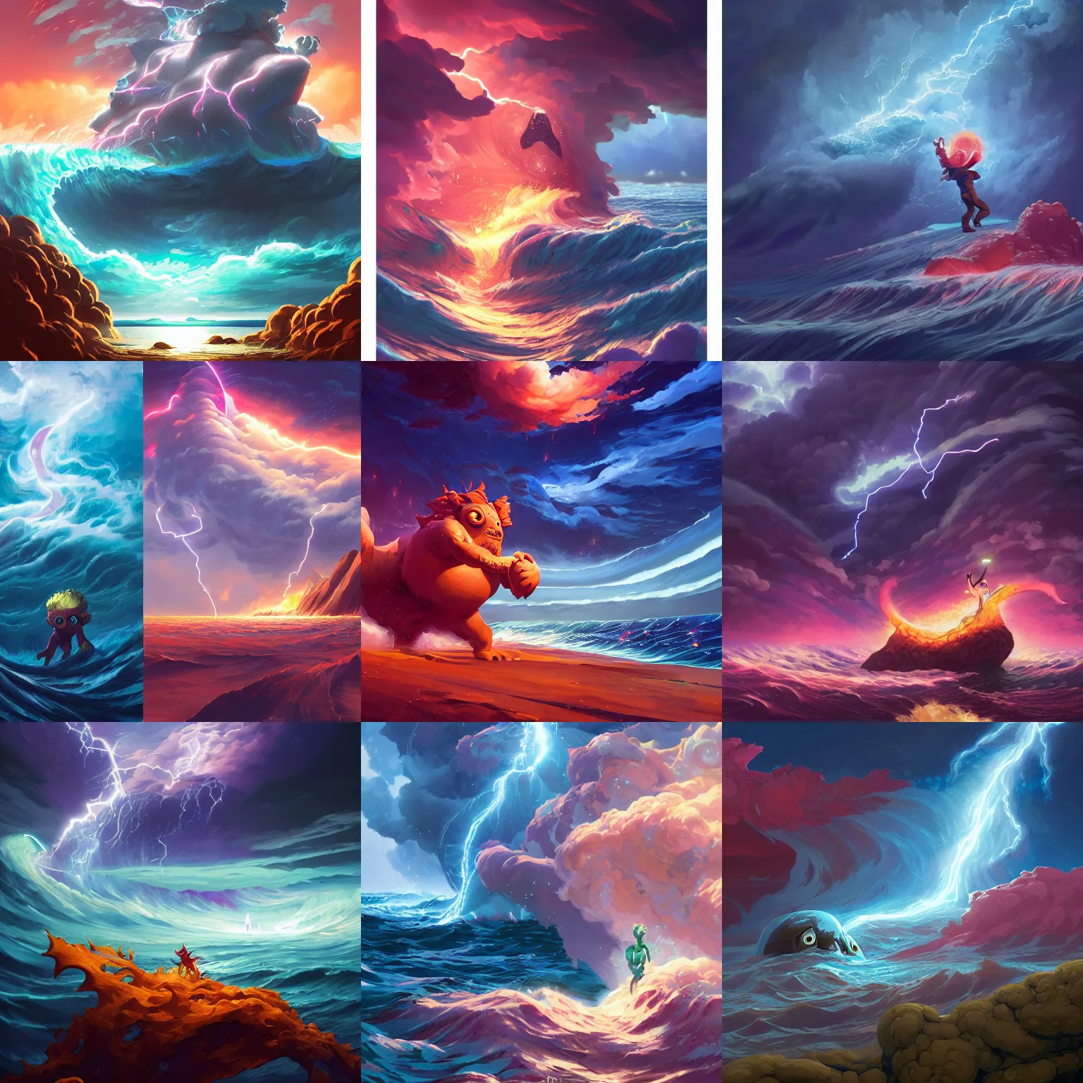 Prompt: luis inacio lula da silva as a cosmic monster in a stormy sea, lightning in the background, high detail painting, by jesper ejsing, by rhads, makoto shinkaih and lois van baarle, ilya kuvshinov, rossdraws global illumination, cinematic